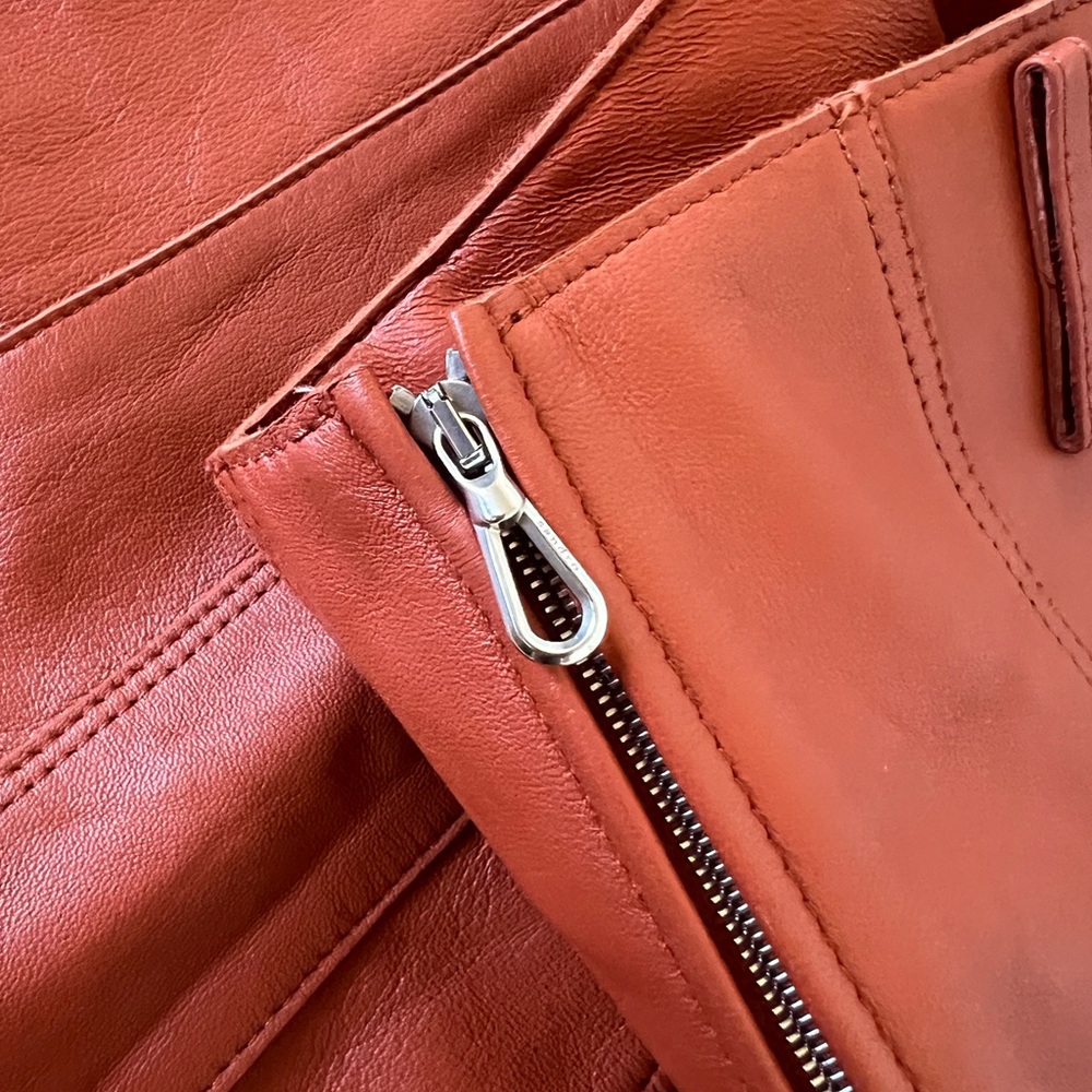 Sandro Real Leather Belted Skirt - Picture 5 of 8
